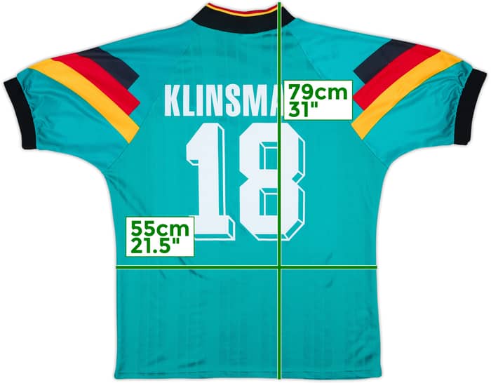 1992-94 Germany Away Shirt Klinsmann #18 - 8/10 - (L)