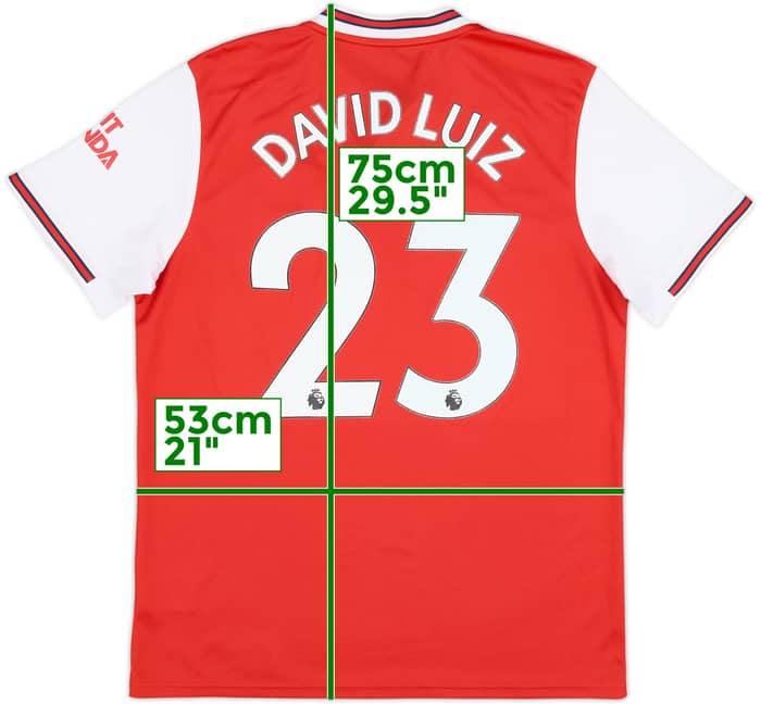 2019-20 Arsenal Home Shirt David Luiz #23 - 6/10 - (L)
