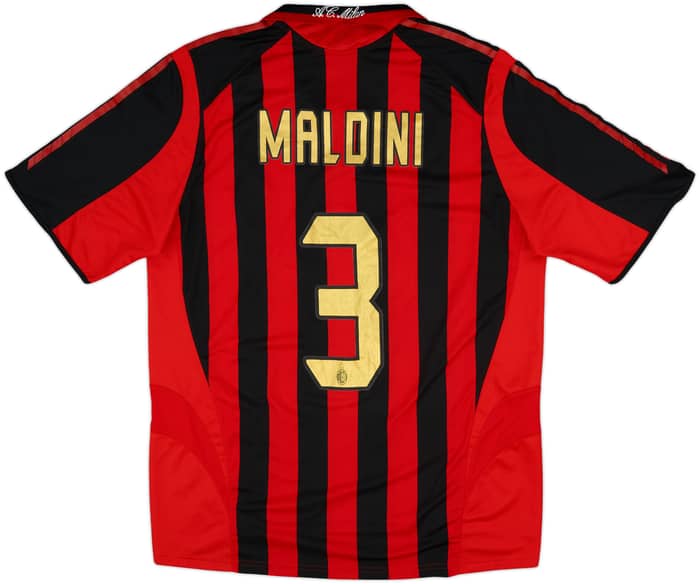 2005-06 AC Milan Home Shirt Maldini #3 - 8/10 - (L)