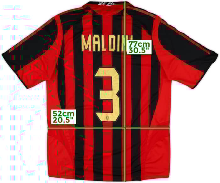 2005-06 AC Milan Home Shirt Maldini #3 - 8/10 - (L)