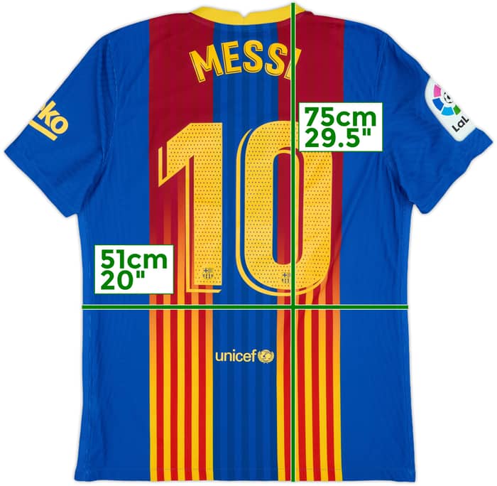 2020-21 Barcelona Authentic El Clasico Home Shirt Messi #10 - 8/10 - (L)