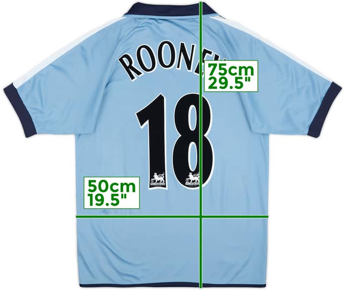 Camiseta de la tercera equipación del Everton 2003-04 Rooney #18 - 8/10 - (S)