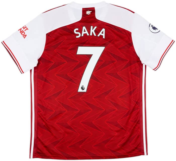 2020-21 Arsenal Home Shirt Saka #7 - 8/10 - (XL)