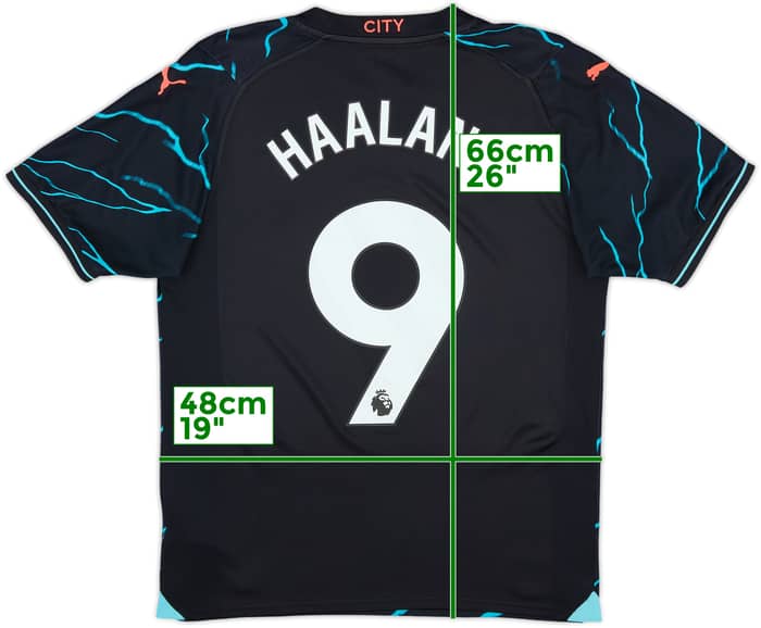 2023-24 Manchester City Third Shirt Haaland #9 - 10/10 - (M)