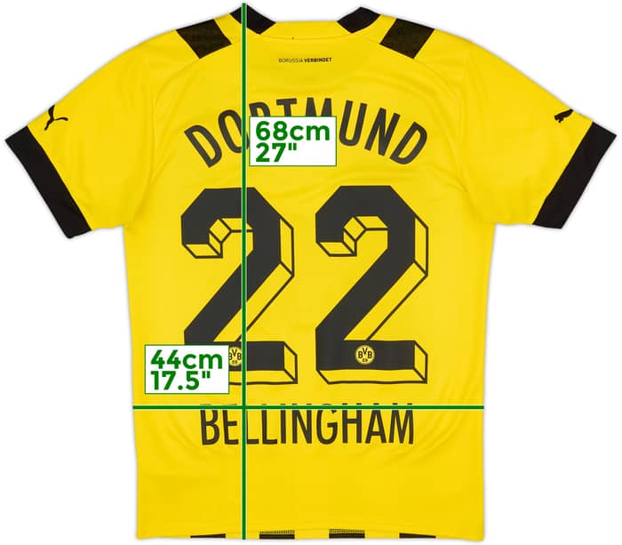 2022-23 Dortmund Home Shirt Bellingham #22 - 8/10 - (S)