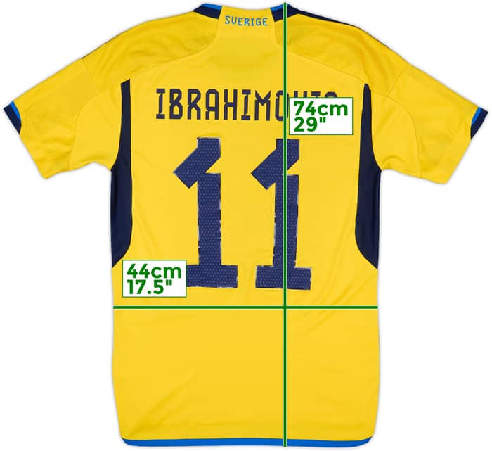 2022-23 Sweden Home Shirt Ibrahimovic #11 - 6/10 - (S)