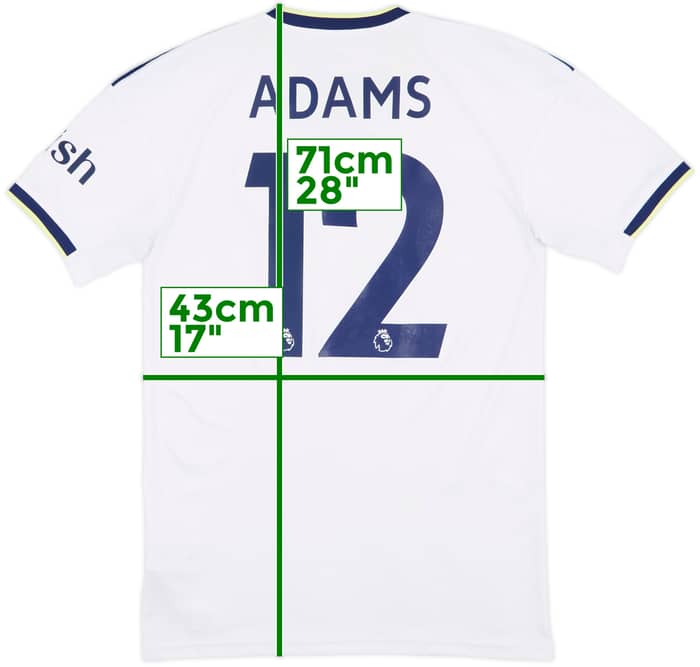 2022-23 Leeds United Home Shirt Adams #12 - 7/10 - (XS)