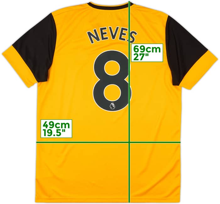 2020-21 Wolves Home Shirt Neves #8 - 9/10 - (L)