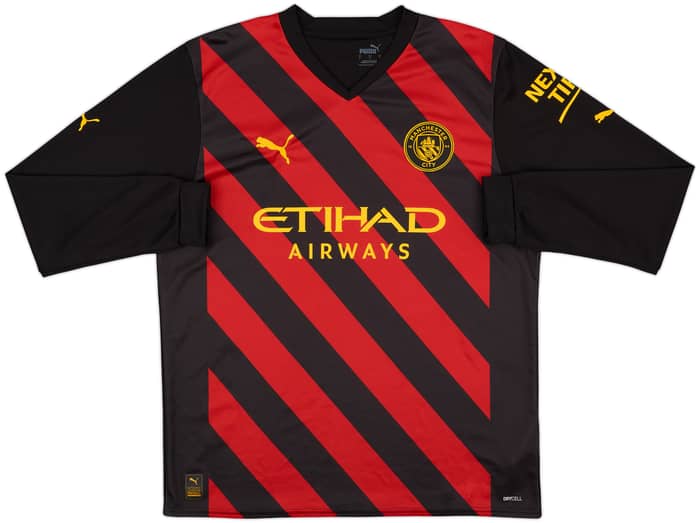 2022-23 Manchester City Away L/S Shirt De Bruyne #17 - 10/10 - (L)