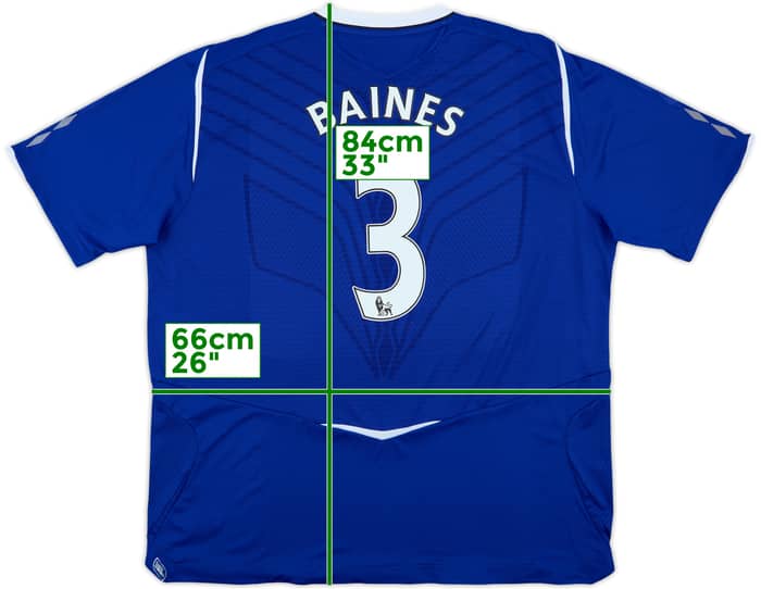 2008-09 Everton Home Shirt Baines #3 - 10/10 - (3XL)