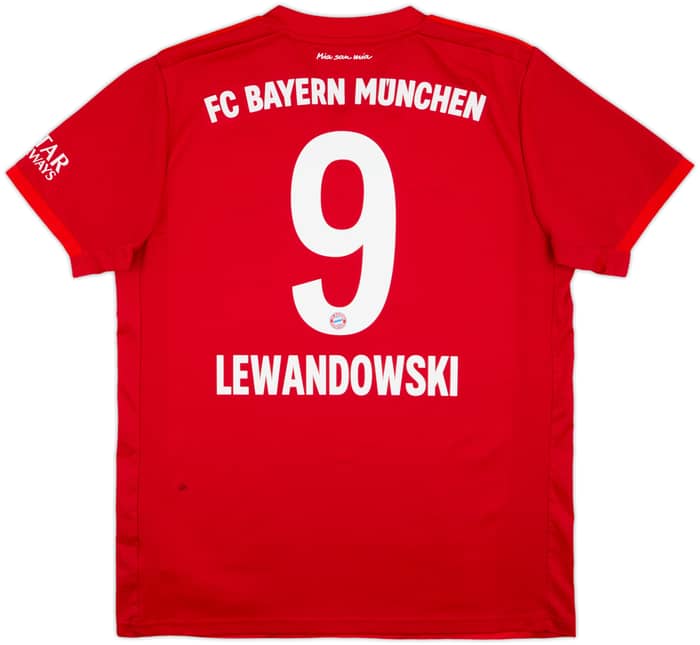 2019-20 Bayern Munich Home Shirt Lewandowski #9 - 7/10 - (L)