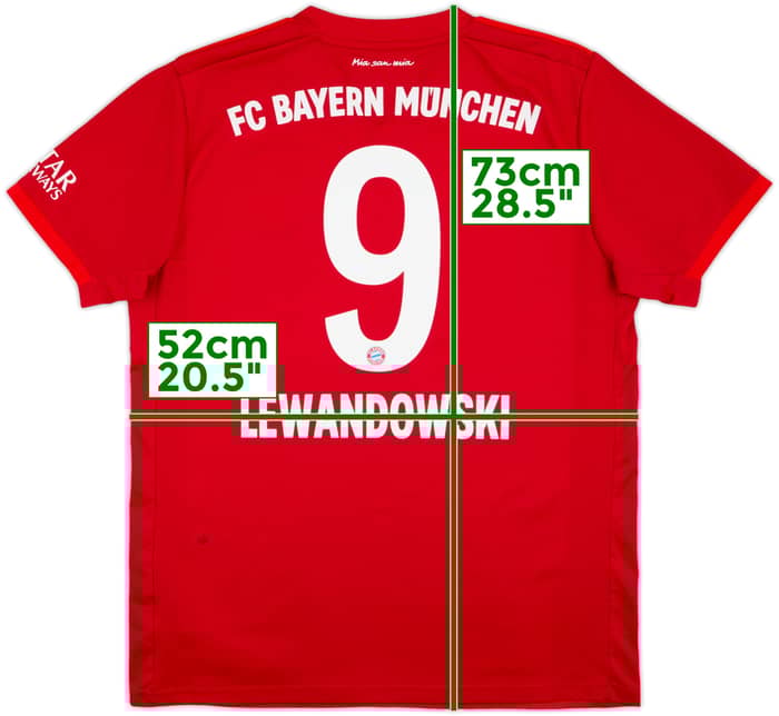 2019-20 Bayern Munich Home Shirt Lewandowski #9 - 7/10 - (L)