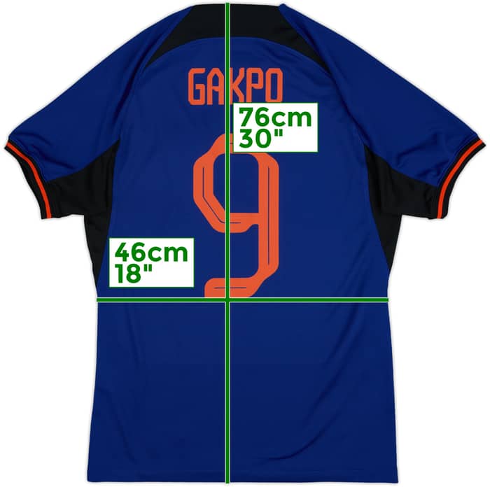 2022-23 Netherlands Away Shirt Gakpo #9 - 10/10 - (S)