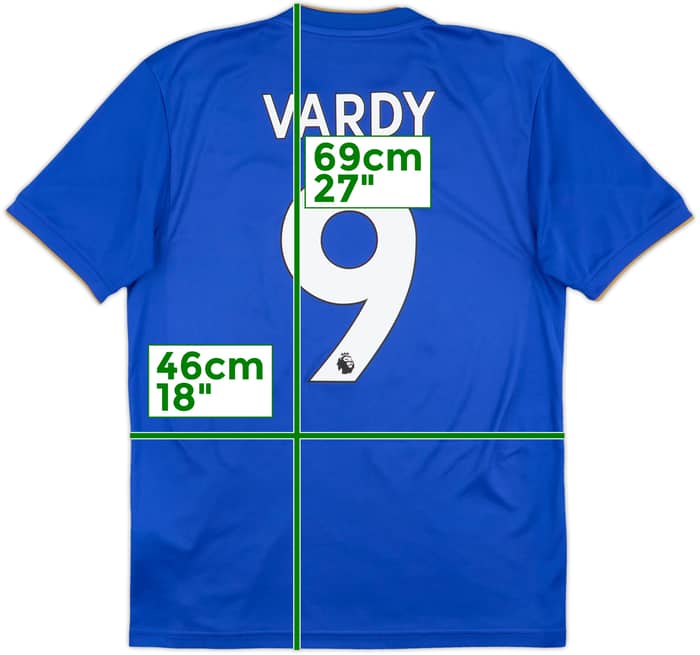 2018-19 Leicester Home Shirt Vardy #9 - 8/10 - (S)