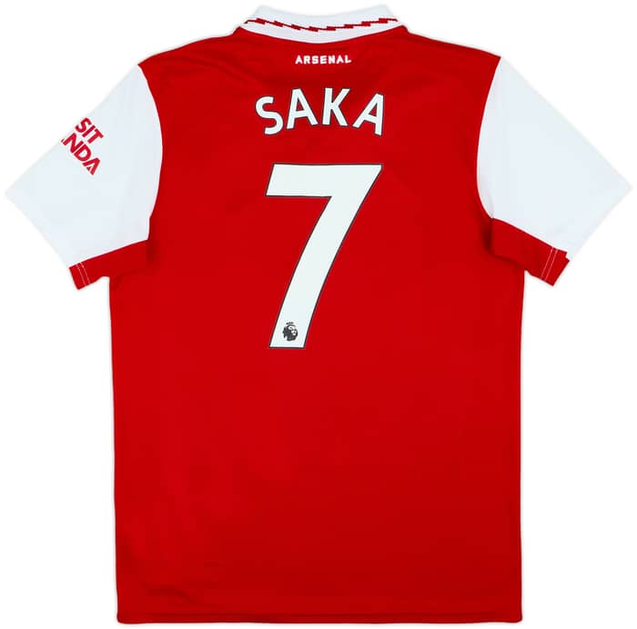 2022-23 Arsenal Home Shirt Saka #7 - 8/10 - (M)