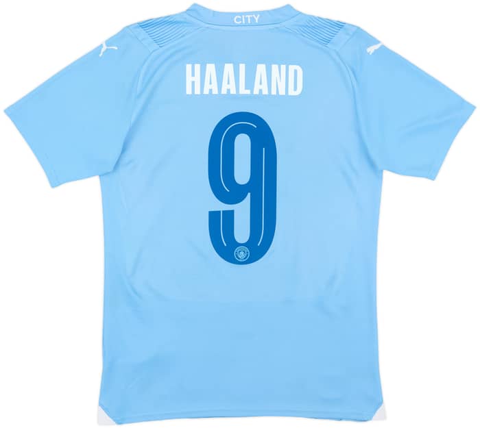 2023-24 Manchester City Home Shirt Haaland #9 - 7/10 - (S)