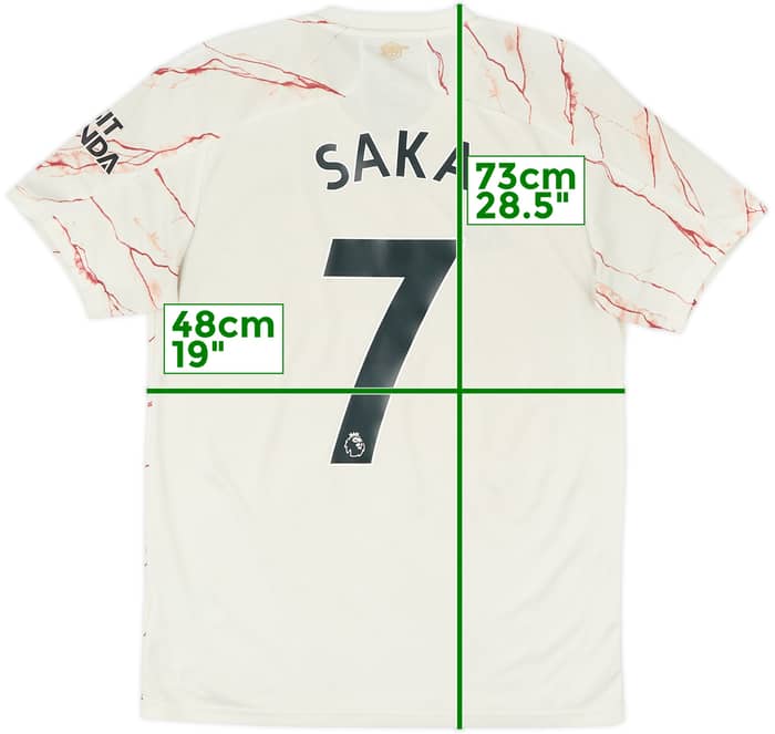 2020-21 Arsenal Away Shirt Saka #7 - 5/10 - (M)