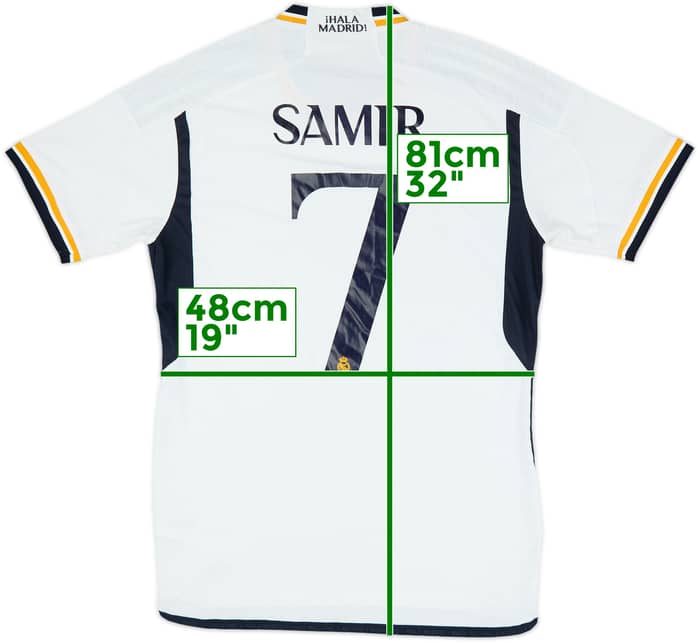 2023-24 Real Madrid Authentic Home Shirt Samir #7 - 8/10 - (M)