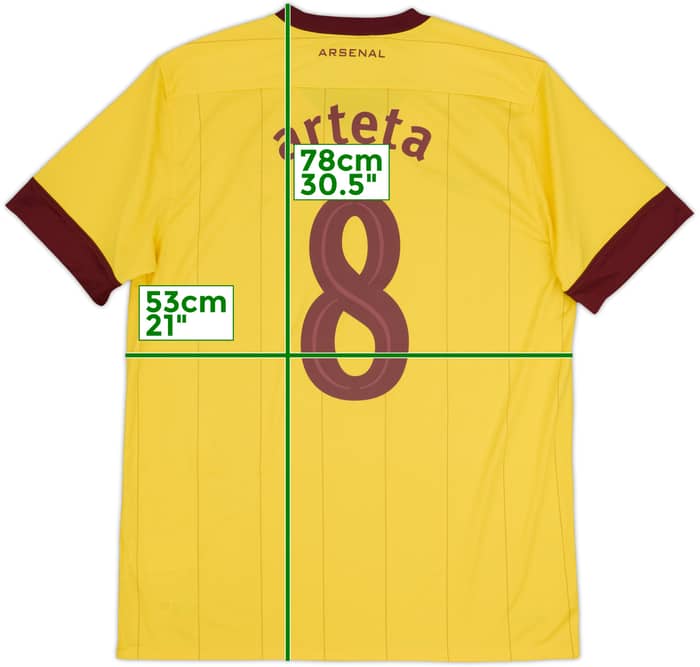 2010-13 Arsenal Away Shirt Arteta #8 - 9/10 - (L)