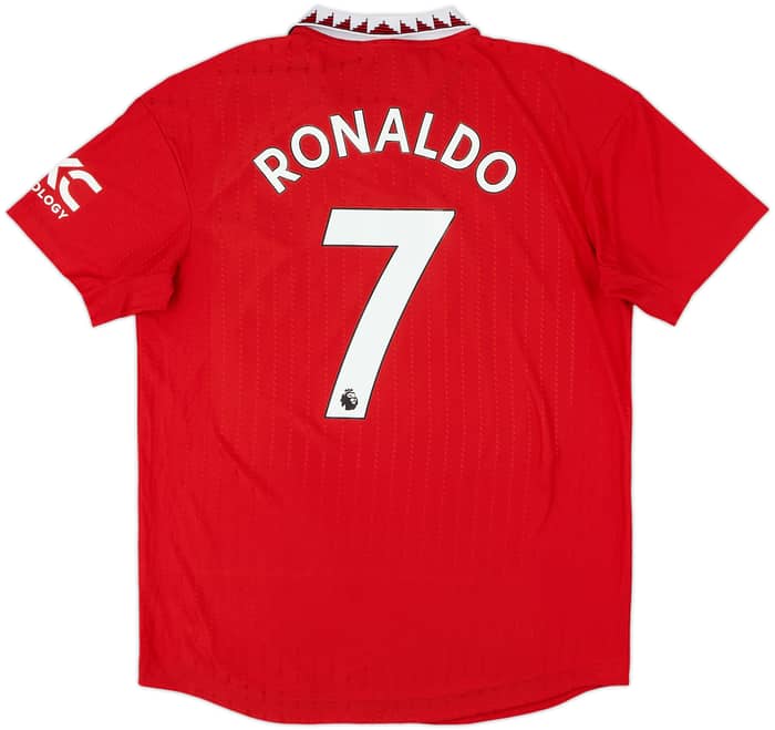 2022-23 Manchester United Authentic Home Shirt Ronaldo #7 - 8/10 - (L)