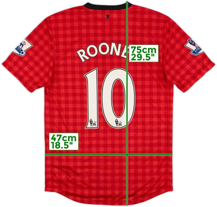2012-13 Manchester United Home Shirt Rooney #10 - 5/10 - (S)