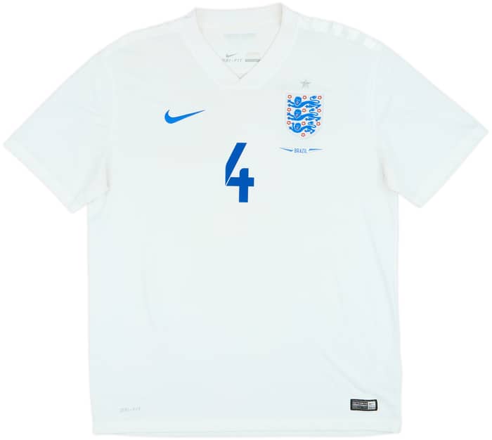 2014-15 England 'Brazil' Home Shirt Gerrard #4 - 6/10 - (L)