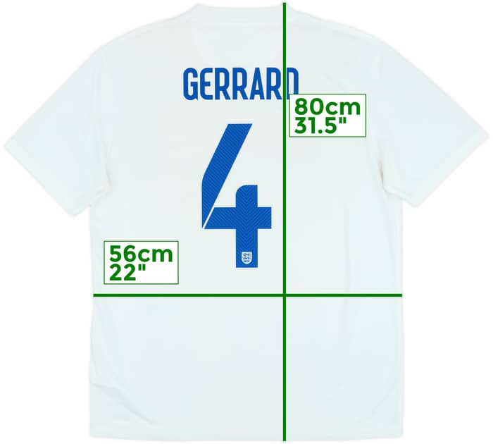 2014-15 England 'Brazil' Home Shirt Gerrard #4 - 6/10 - (L)