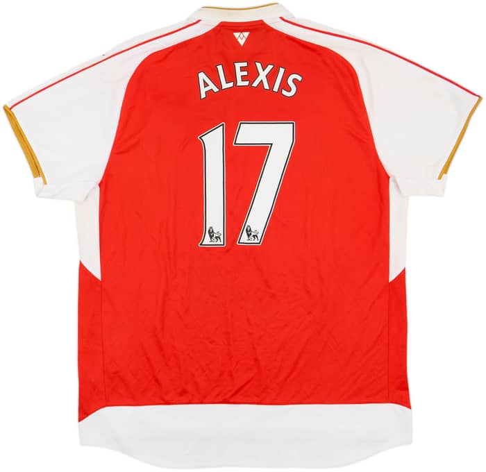 2015-16 Arsenal Home Shirt Alexis #17 - 7/10 - (XXL)