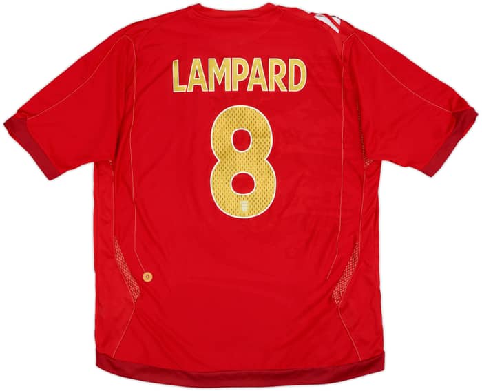 2006-08 England Away Shirt Lampard #8 - 7/10 - (XL)
