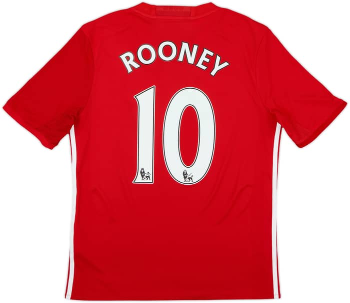 2016-17 Manchester United Home Shirt Rooney #10 - 9/10 - (XL.Boys)