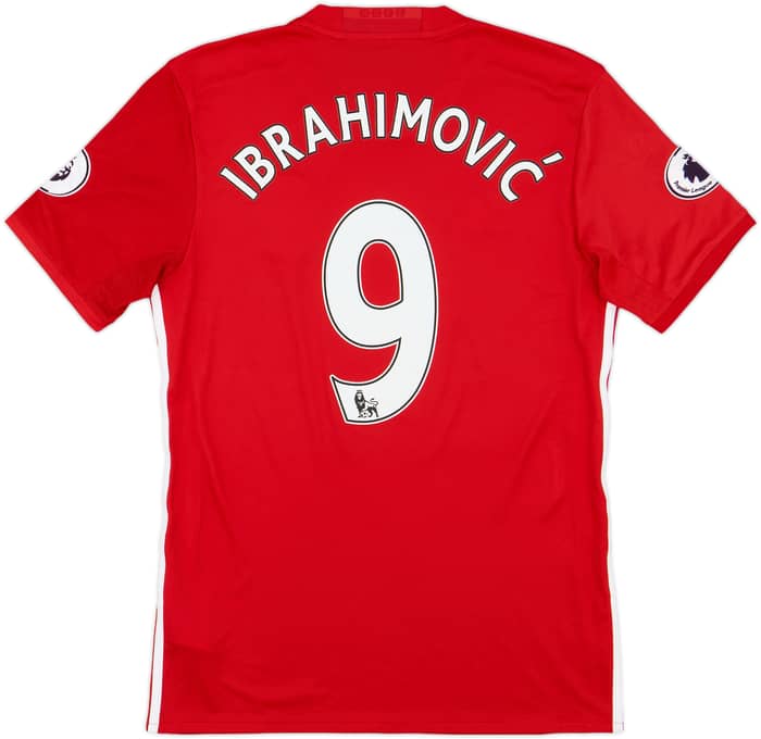 2016-17 Manchester United Home Shirt Ibrahimovic #9 - 9/10 - (S)