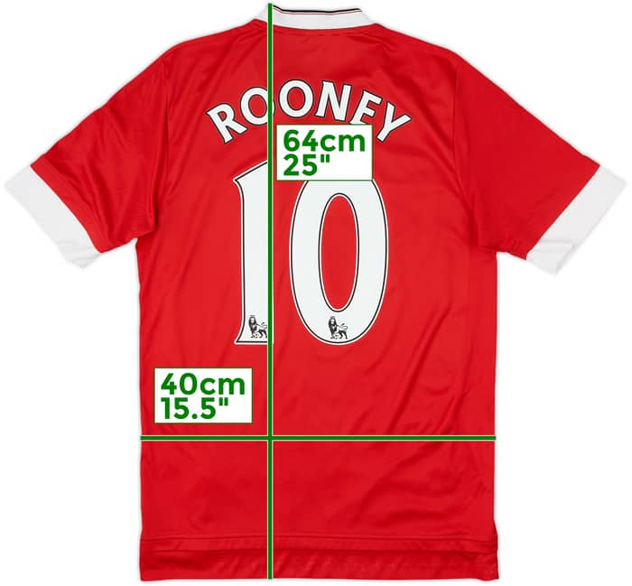2015-16 Manchester United Home Shirt Rooney #10 - 5/10 - (S)