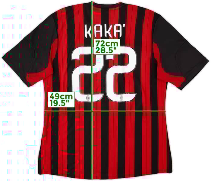 2013-14 AC Milan Home Shirt Kaka #22 - 7/10 - (XL)