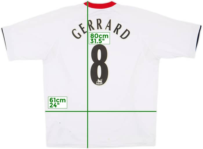 2005-06 Liverpool Away Shirt Gerrard #8 - 4/10 - (XL)
