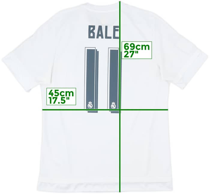 2015-16 Real Madrid Home Shirt Bale #11 - 8/10 - (L)
