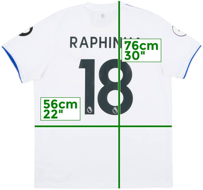2020-21 Leeds United Home Shirt Raphinha #18 - 8/10 - (L)