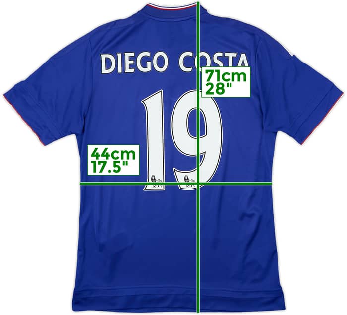 2015-16 Chelsea Home Shirt Diego Costa #19 - 6/10 - (S)