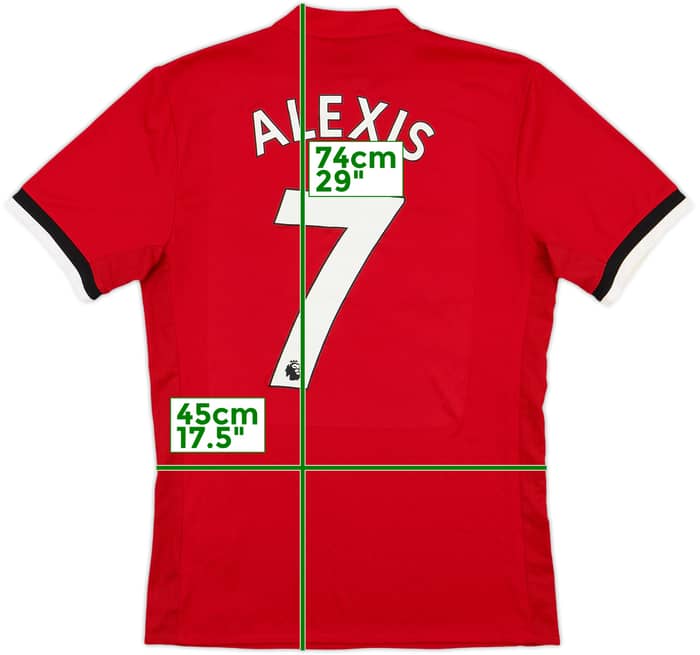 2017-18 Manchester United Home Shirt Alexis #7 - 6/10 - (S)