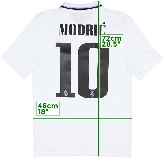 2022-23 Real Madrid Home Shirt Modric #10 - 8/10 - (XL.Boys)