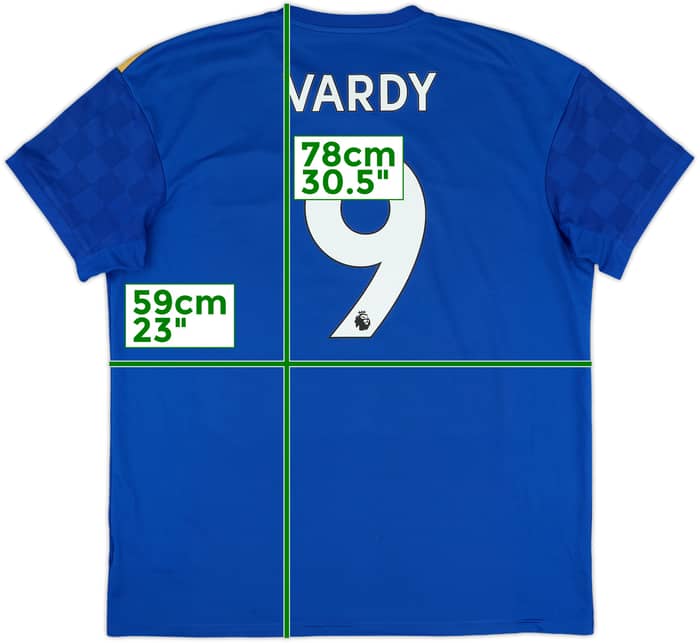 2019-20 Leicester Home Shirt Vardy #9 - 6/10 - (XL)
