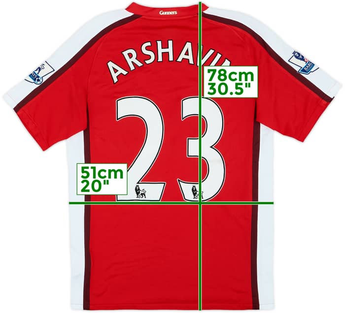 2008-10 Arsenal Home Shirt Arshavin #23 - 7/10 - (S)