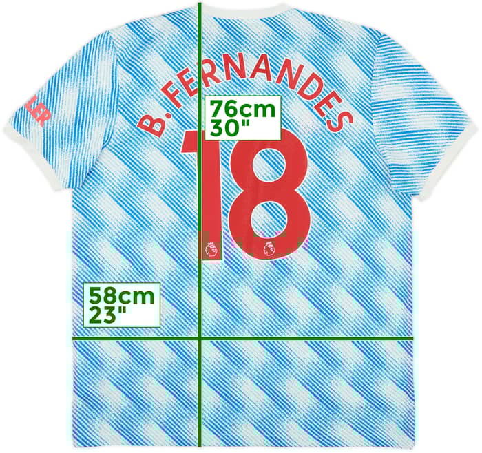 2021-22 Manchester United Away Shirt B.Fernandes #18 - 8/10 - (XL)