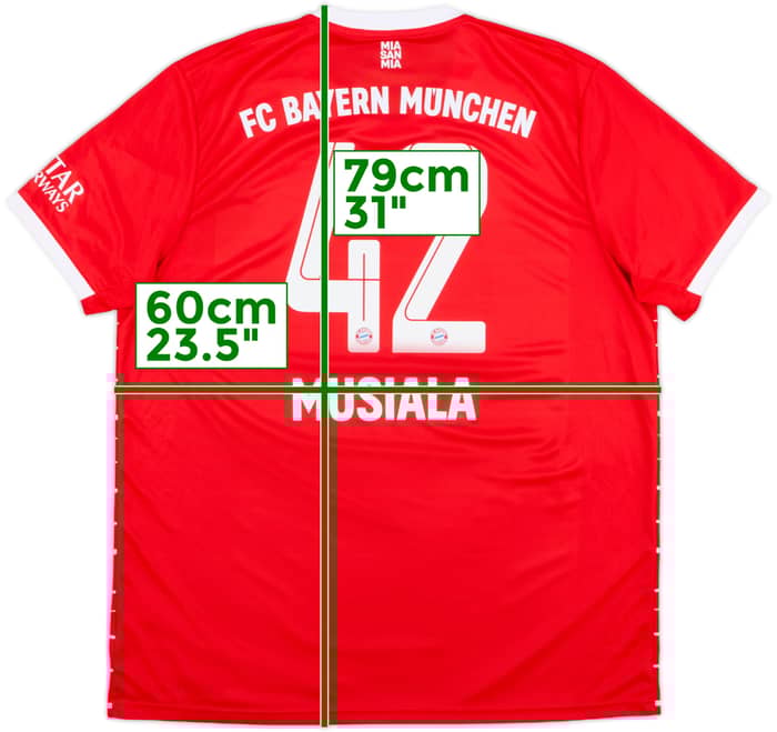 2022-23 Bayern Munich Home Shirt Musiala #42 - 9/10 - (XL)
