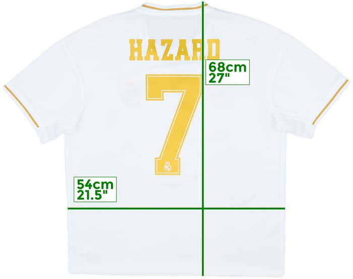 2019-20 Real Madrid Home Shirt Hazard #7 - 8/10 - (L)