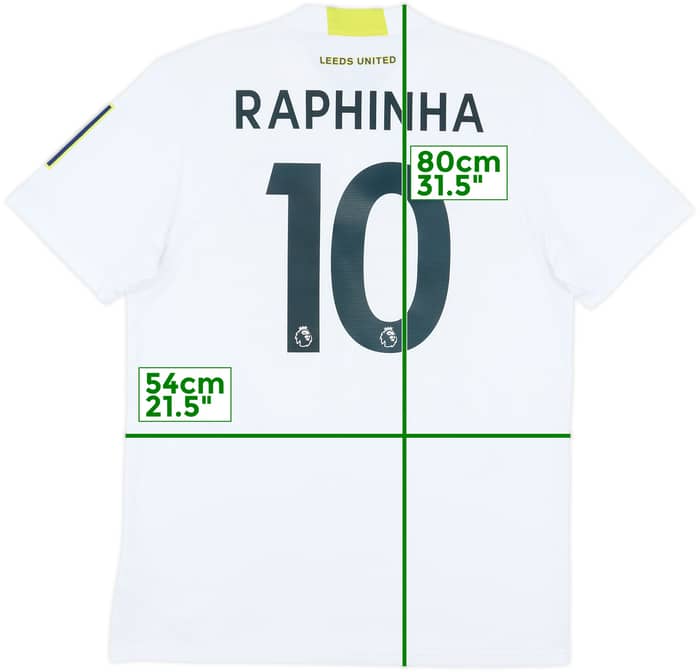 2021-22 Leeds United Home Shirt Raphinha #10 - 7/10 - (L)