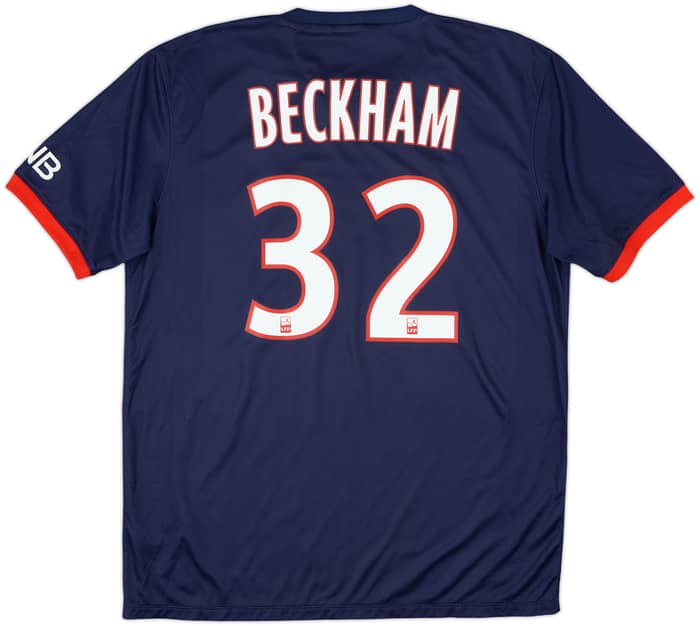 2013-14 Paris Saint-Germain Home Shirt Beckham #32 - 8/10 - (L)