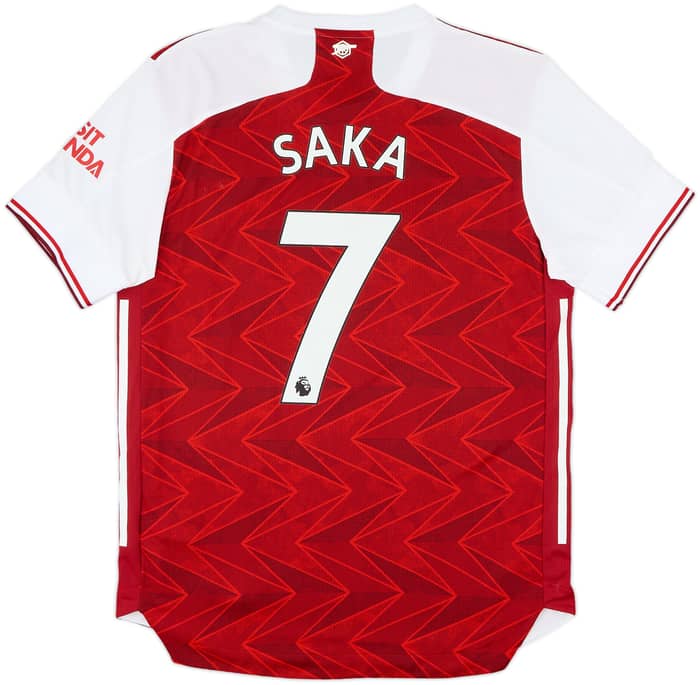 2020-21 Arsenal Authentic Home Shirt Saka #7 - 9/10 - (L)