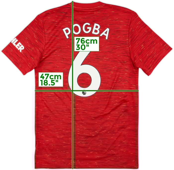 2020-21 Manchester United Home Shirt Pogba #6 - 7/10 - (S)