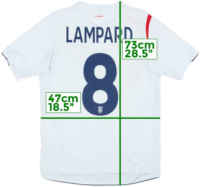 2005-07 England Home Shirt Lampard #8 - 6/10 - (S)