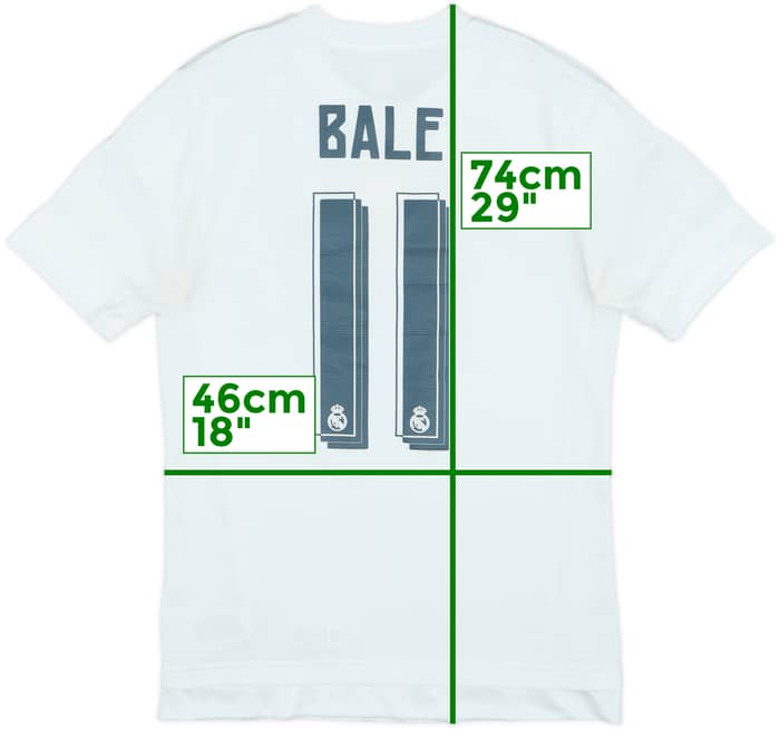 2015-16 Real Madrid Home Shirt Bale #11 - 8/10 - (S)